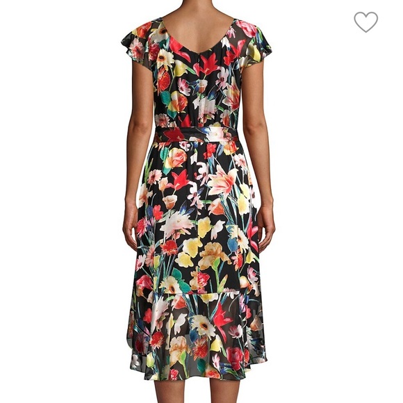 NWOT Tahari Silk Floral Dress - Picture 3 of 8